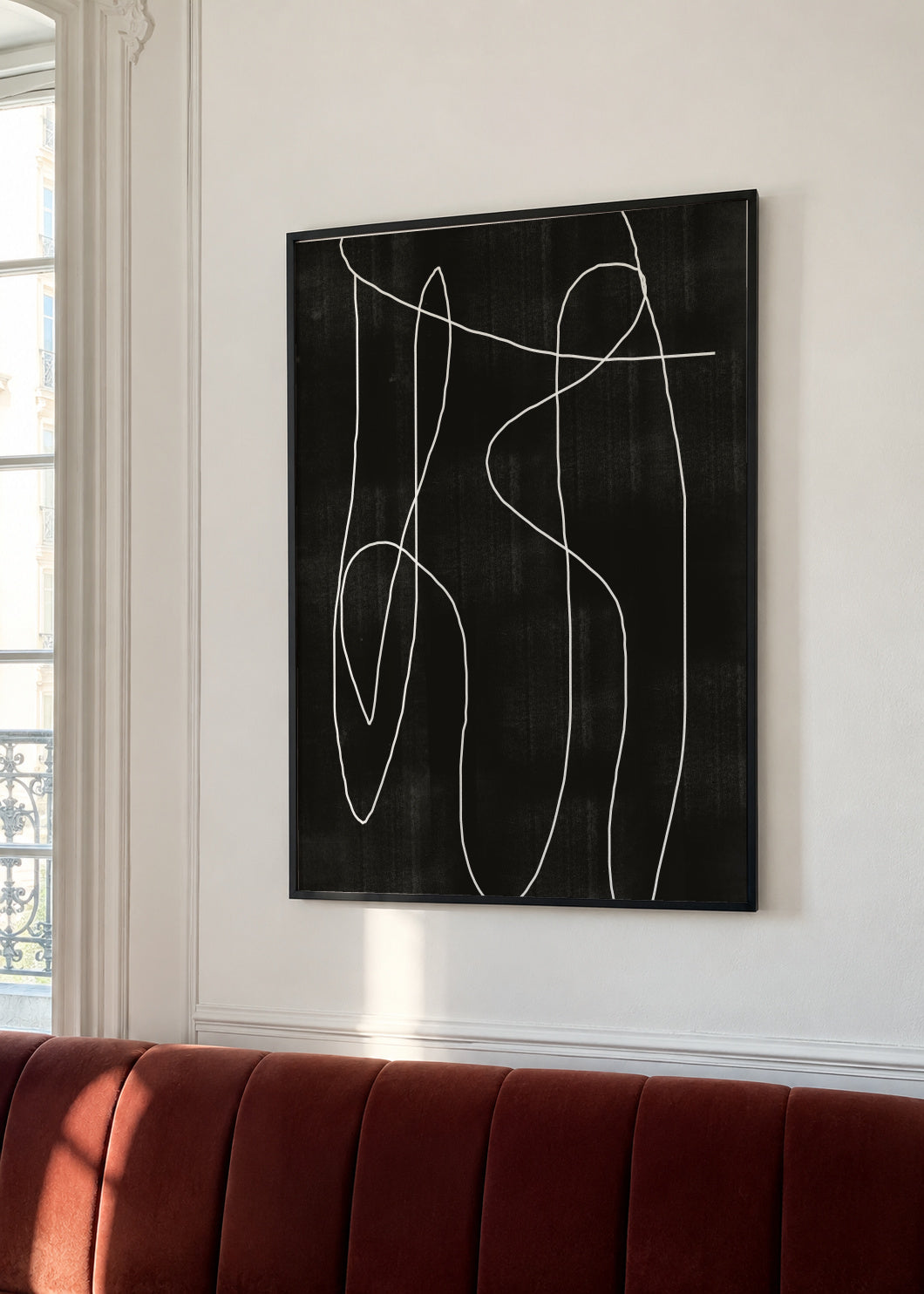 Abstract Line No2. - Framed poster in an interior