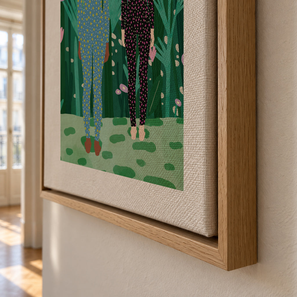 Jungle Pijamas - Framed canvas detail
