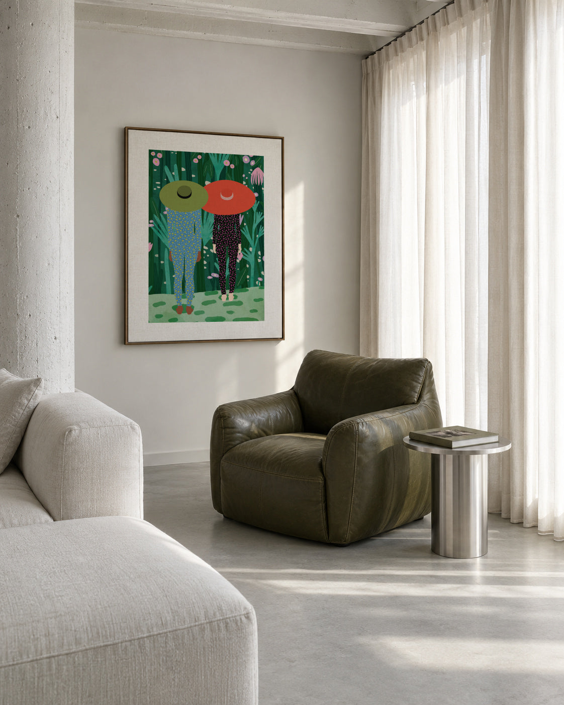 Jungle Pijamas - Framed canvas in an interior
