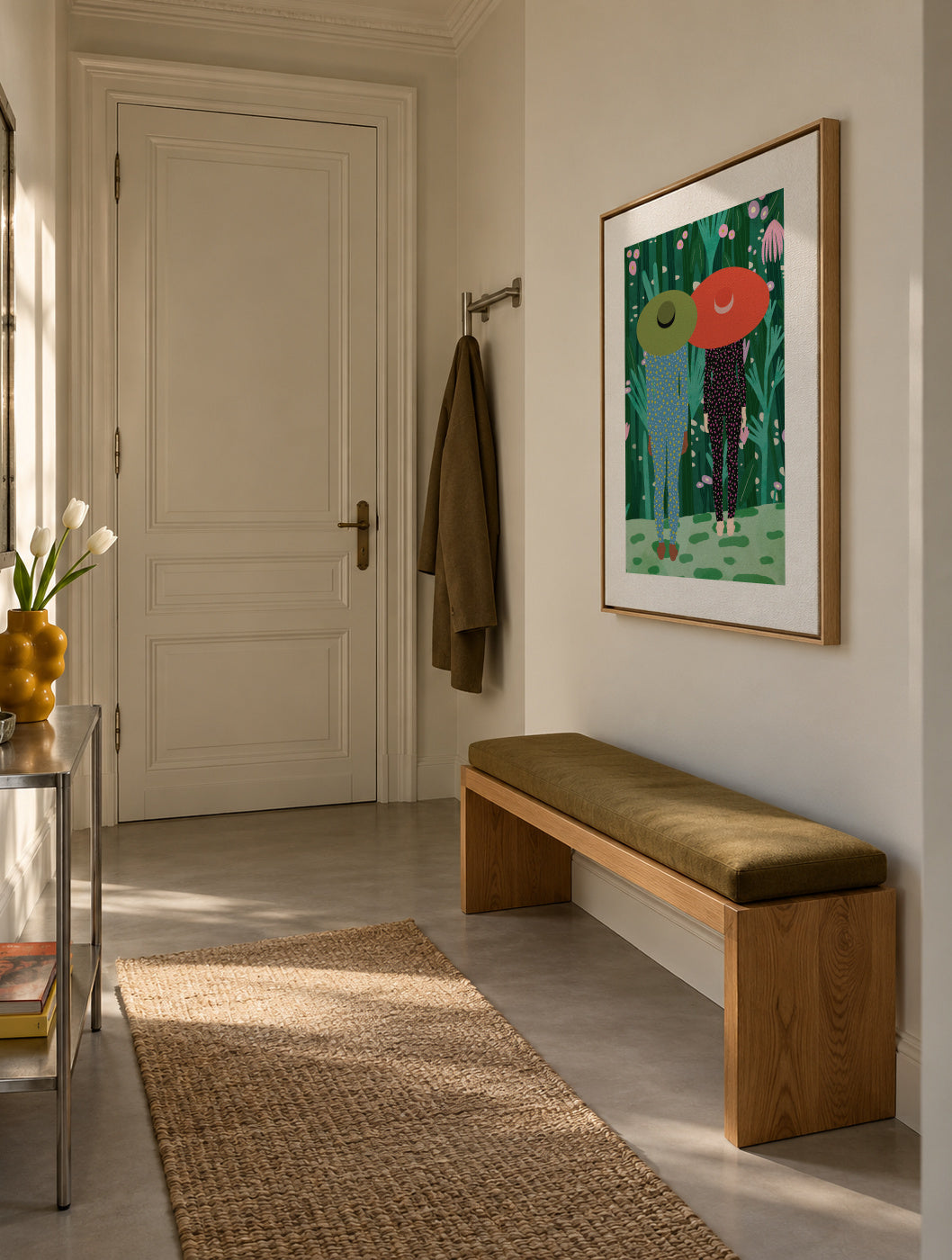Jungle Pijamas - Framed canvas in an interior