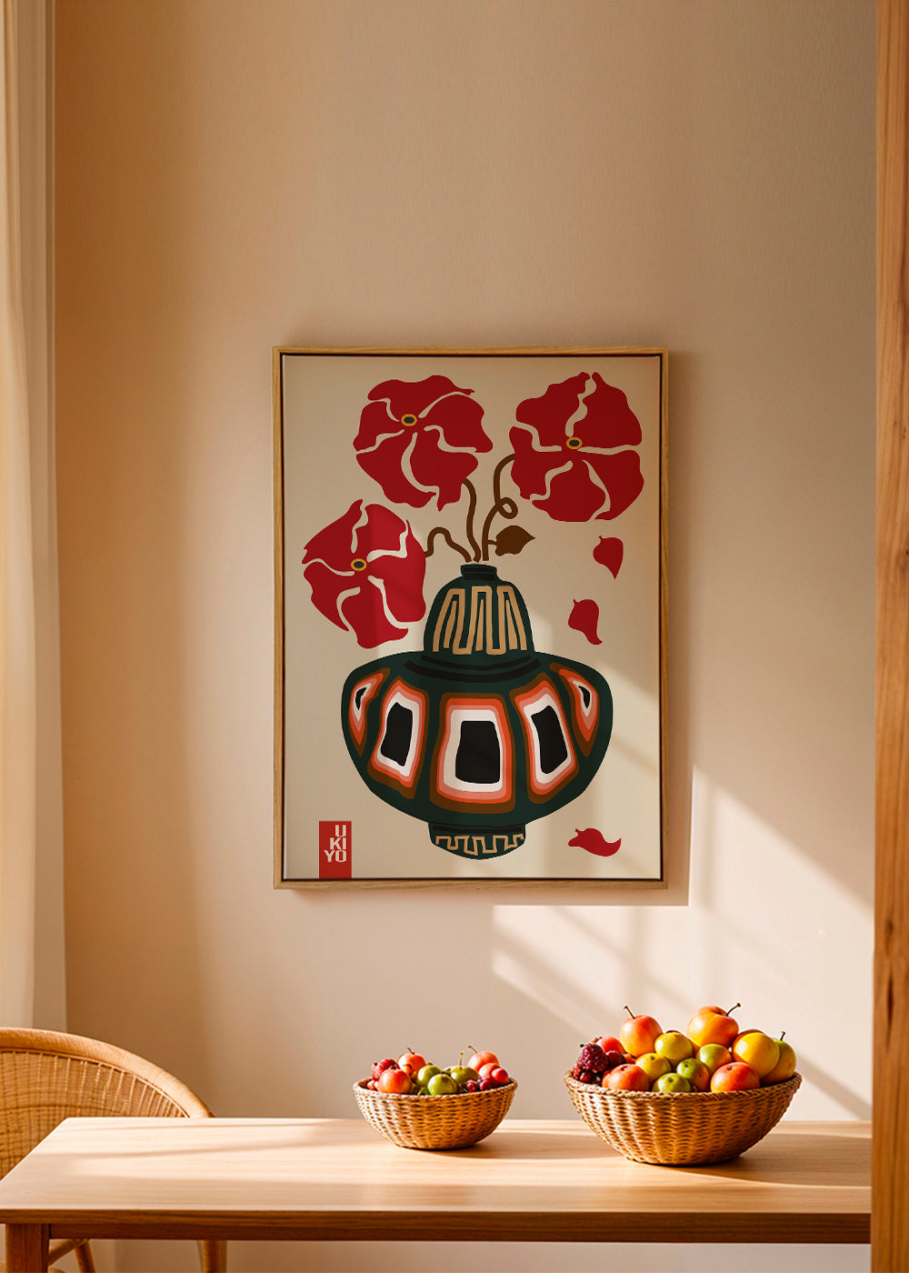 Ukiyo Vase Flower Greige - Frances Collett