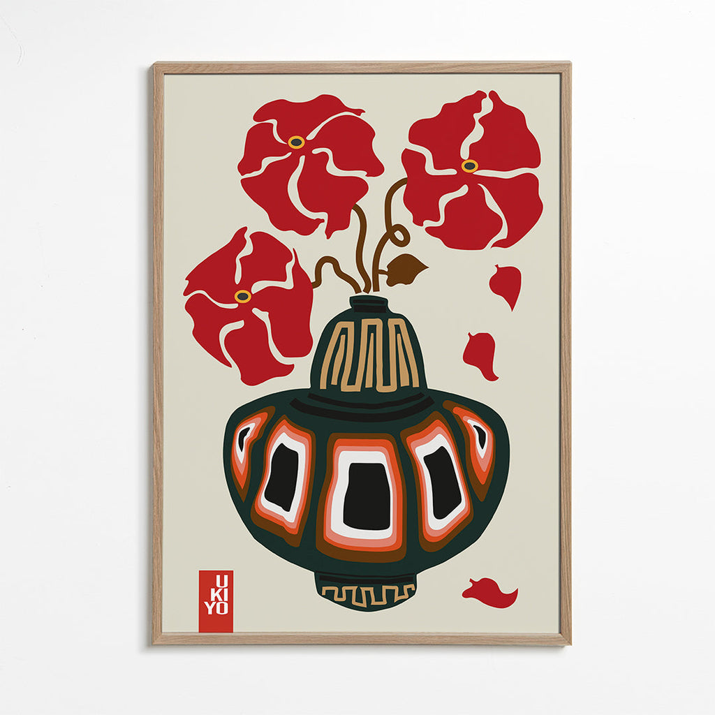 Ukiyo Vase Flower Greige - Frances Collett