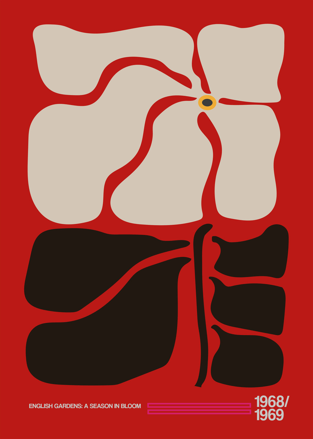 English Gardens Red - Unframed art print