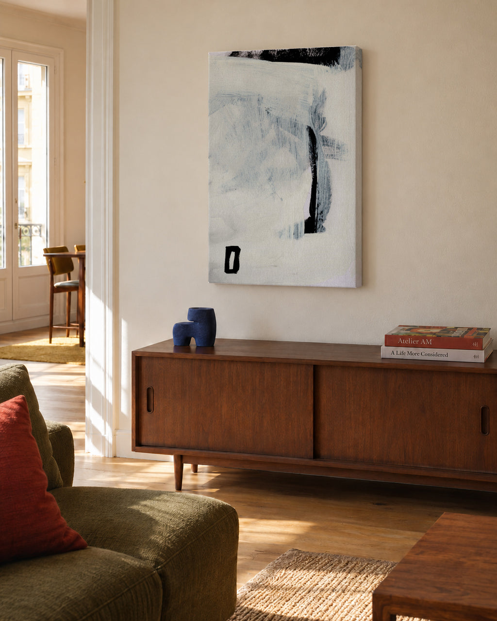 Beyond - Unframed canvas in an interior