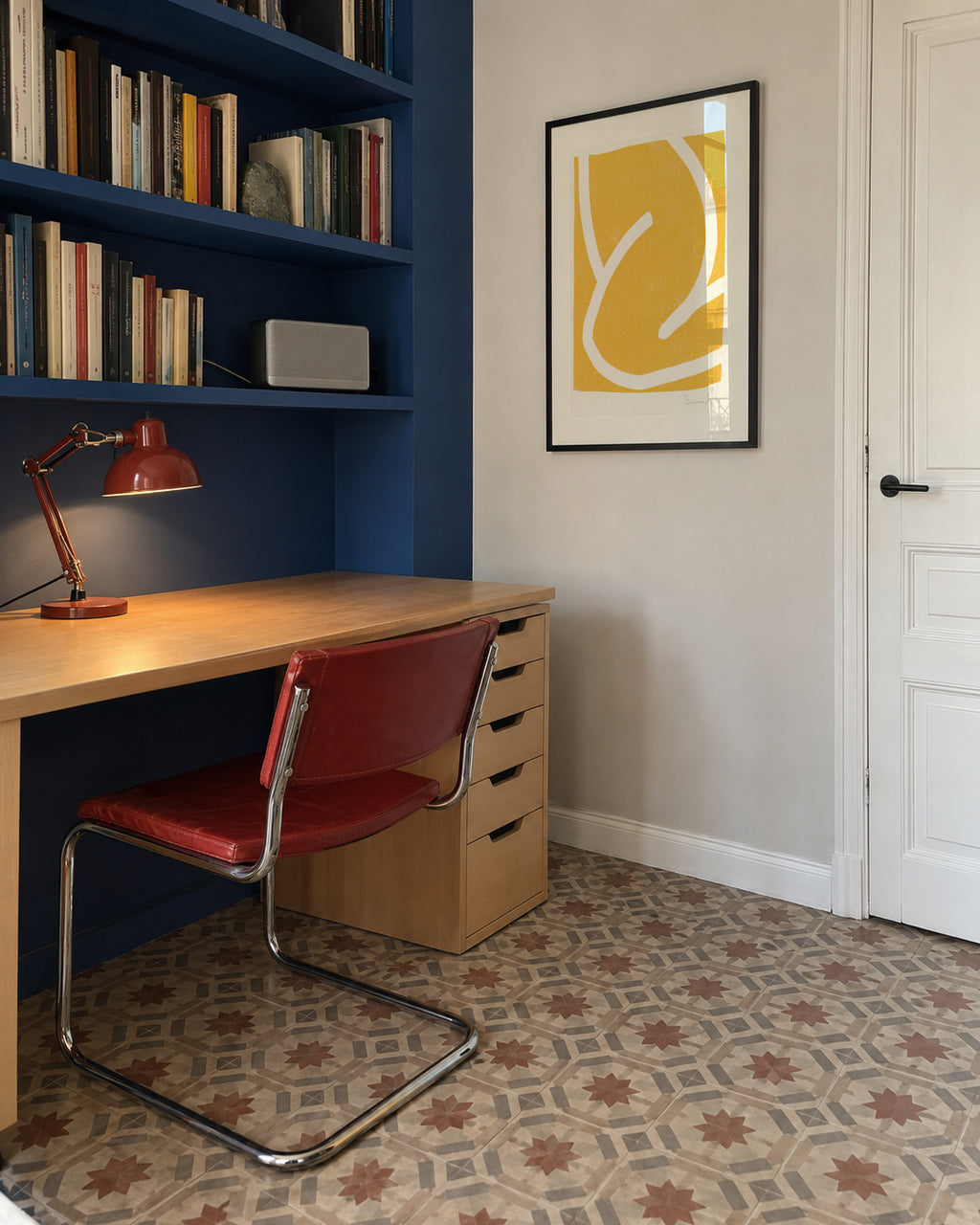 Mellow - Framed poster in an interior