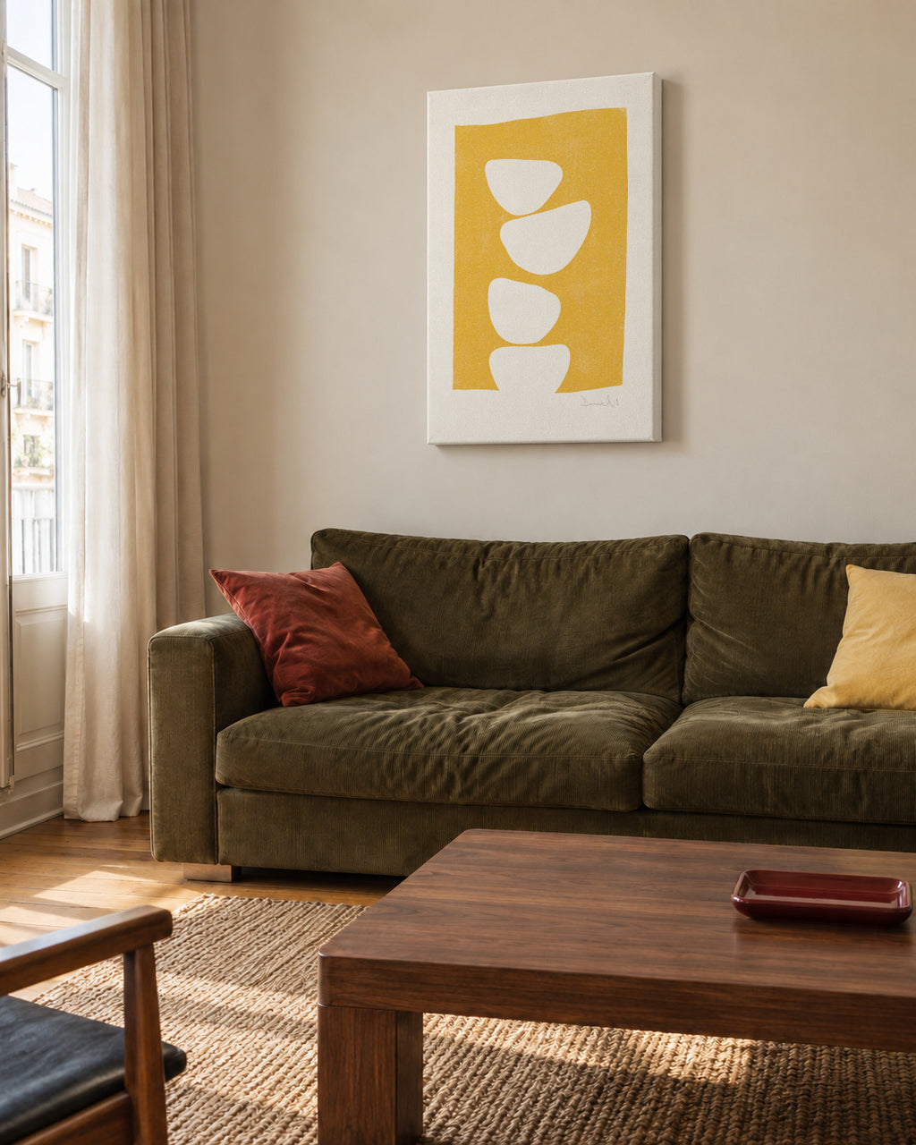 Mellow No2 - Unframed canvas in an interior