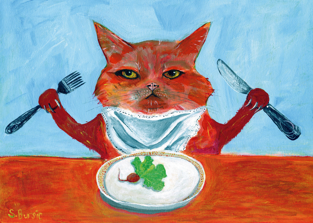 Vegan Cat - Unframed art print