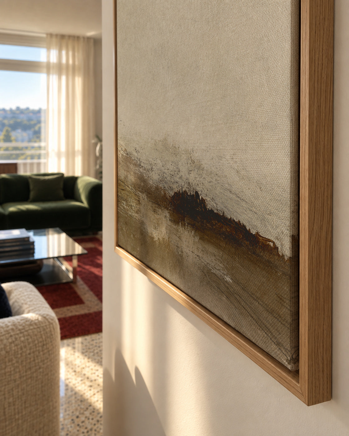 Away from hear No2 - Framed canvas detail