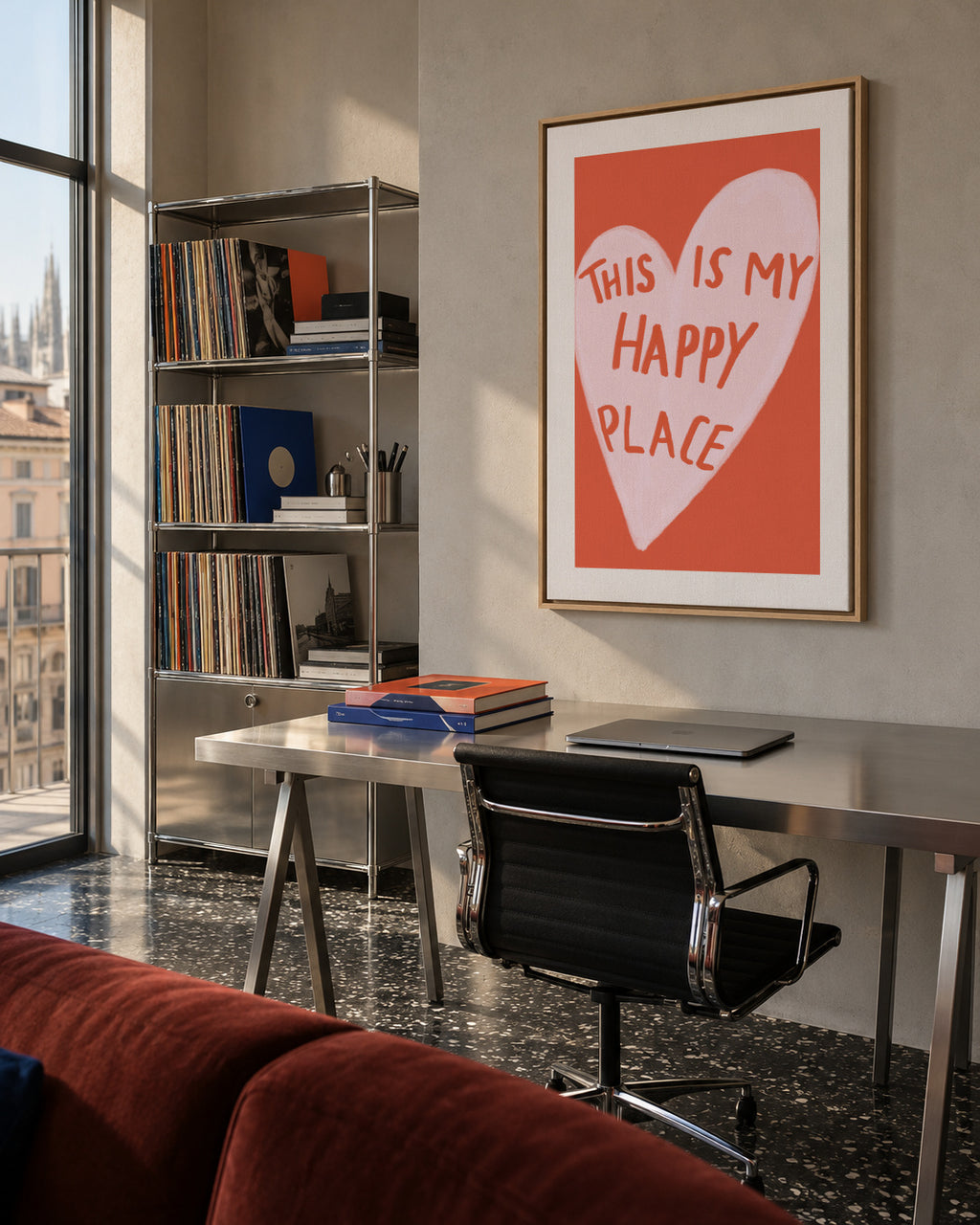 Happy Place - Framed canvas in an interior
