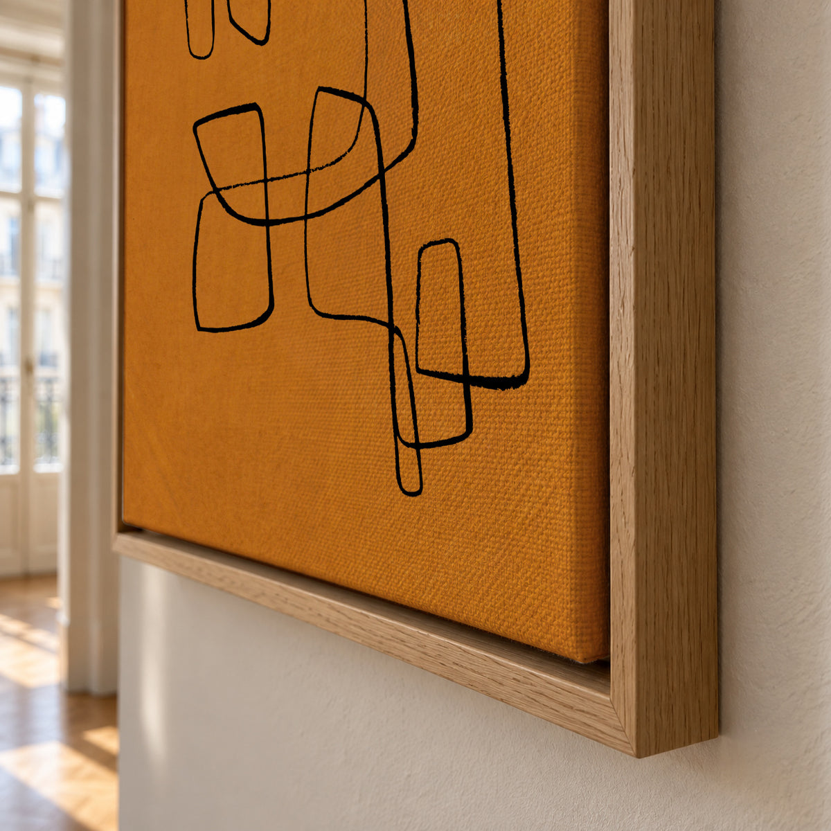 Banana Maze - Framed canvas detail