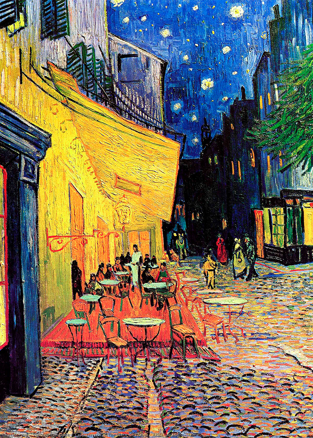 Kitchen art Night café in impressionist style | Wall art, framed