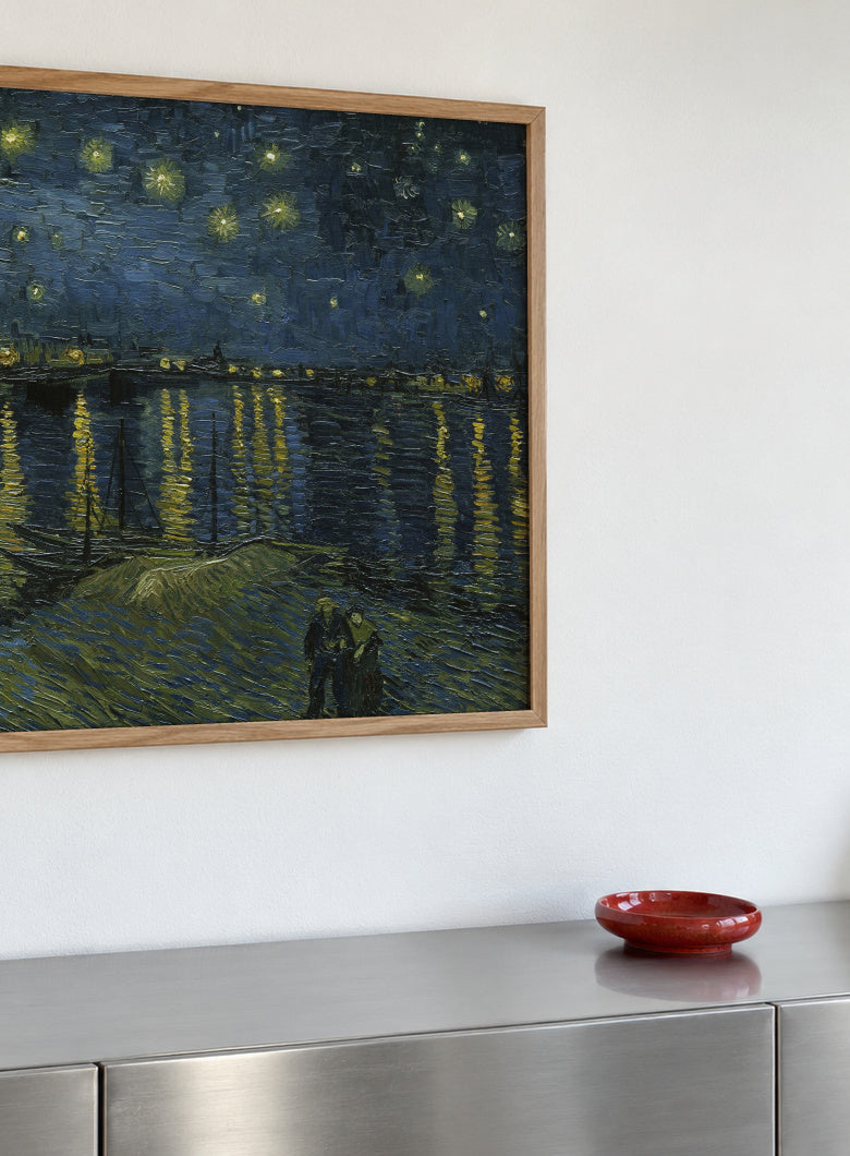 Starry Night over the Rhone - Van Gogh - Framed poster detail