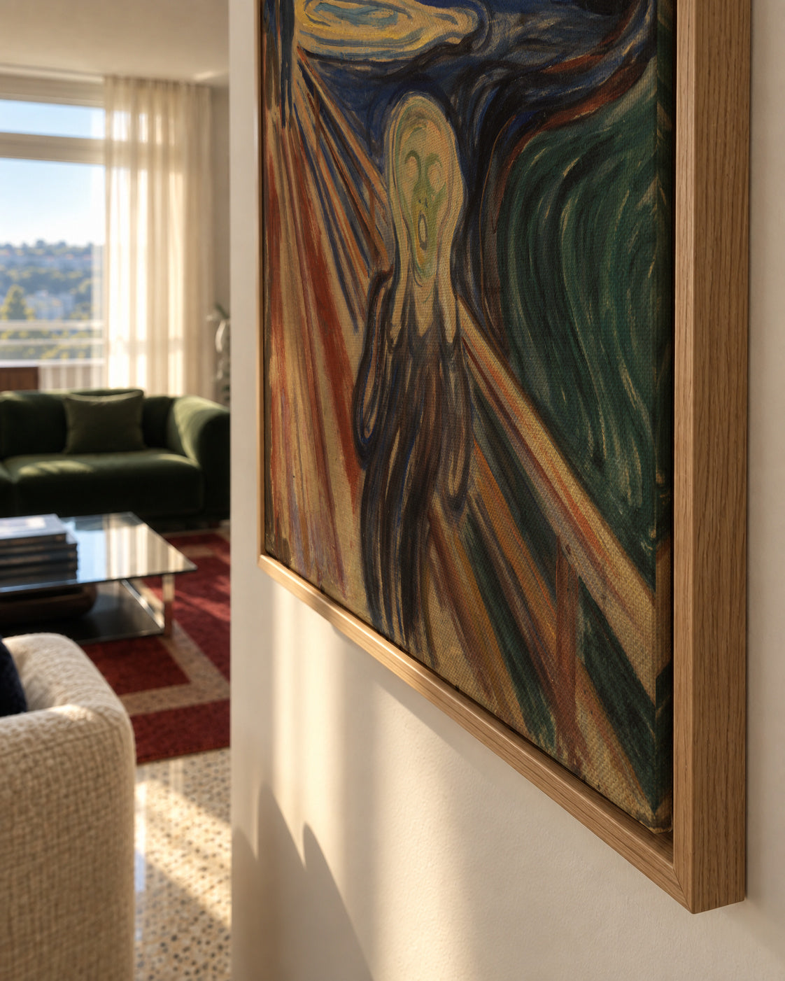 The Scream - Edvard Munch - Framed canvas detail
