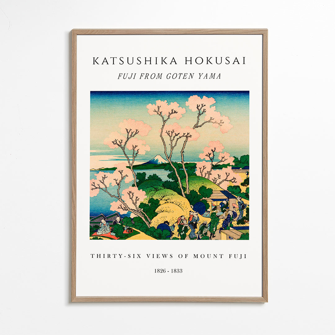 Fuji from Goten Yama Exhibition White - Katsushika Hokusai