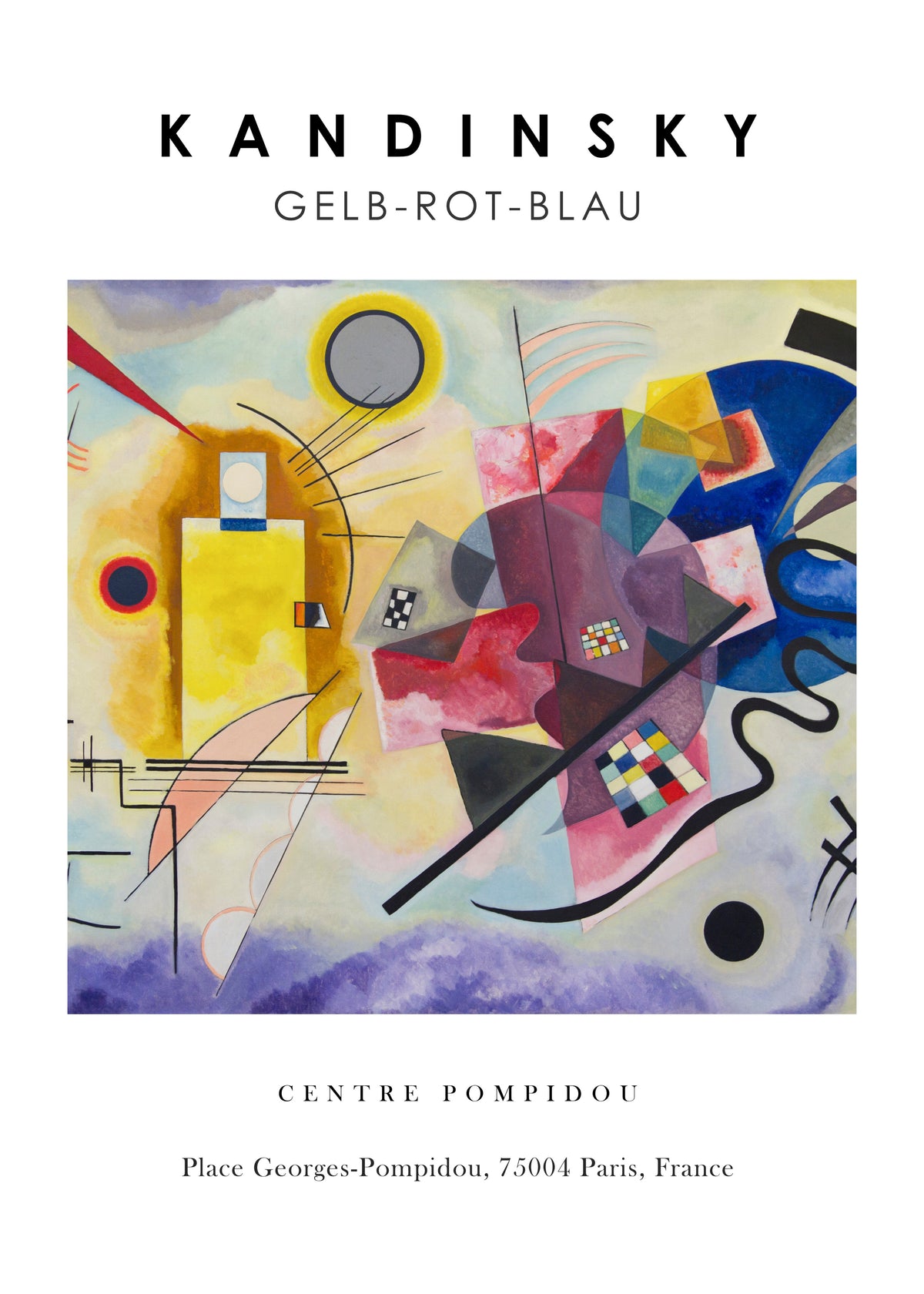 Gelb-Rot-Blau Exhibition White - Vasili Kandinsky - Unframed art print