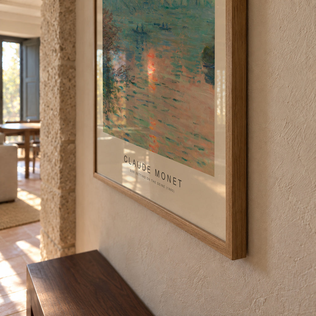 Sun Setting on the Seine (Special Edition) - Claude Monet - Framed poster detail