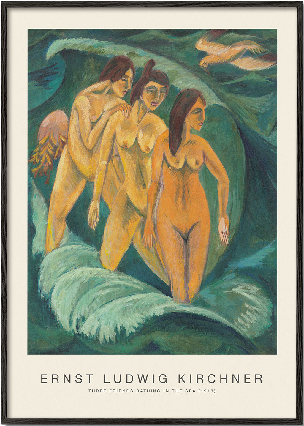 Three Friends Bathing in the Sea (Special Edition) - Ernst Ludwig Kirchner