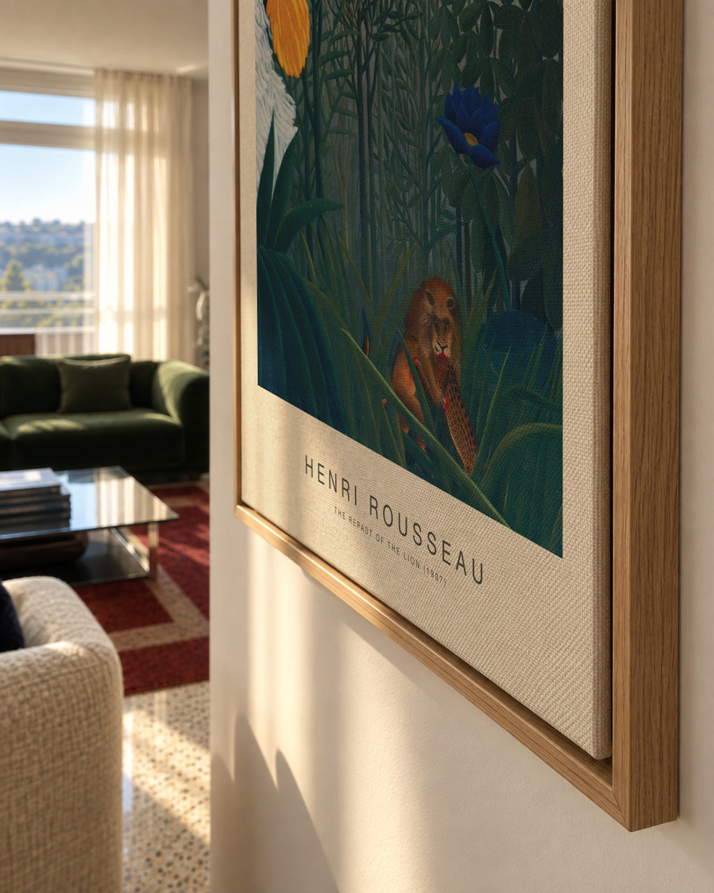 The Repast of the Lion (Special Edition) - Henri Rousseau - Framed canvas detail
