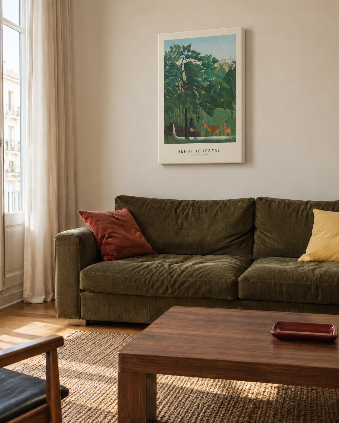 The Waterfall (Special Edition) - Henri Rousseau - Unframed canvas in an interior