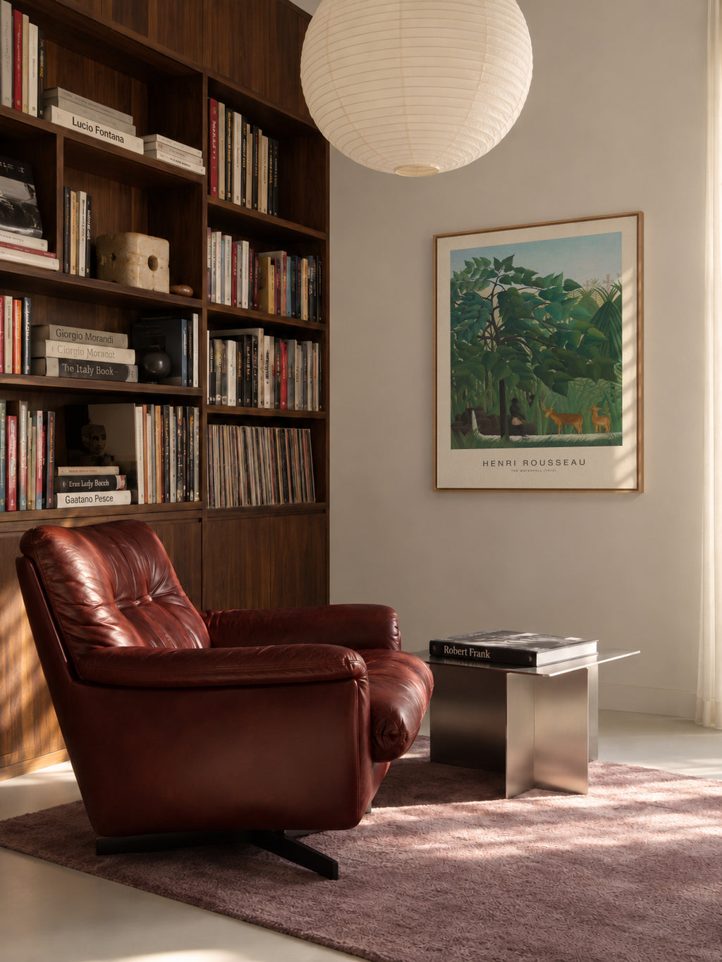 The Waterfall (Special Edition) - Henri Rousseau - Framed canvas in an interior