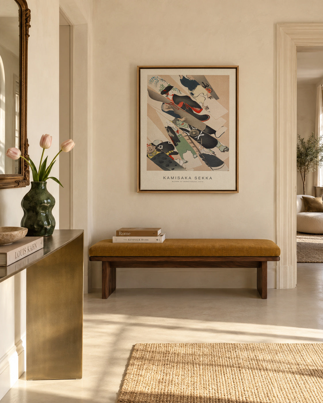 Blades of Momoyogusa (Special Edition) - Kamisaka Sekka - Framed canvas in an interior