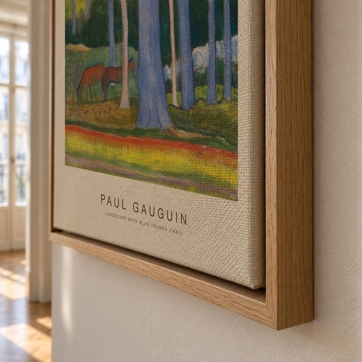 Landscape with Blue Trunks (Special Edition) - Paul Gauguin - Framed canvas detail