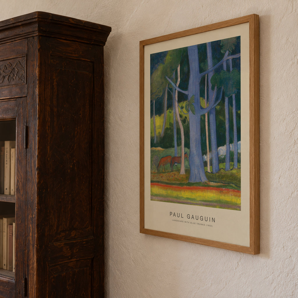 Landscape with Blue Trunks (Special Edition) - Paul Gauguin - Framed poster detail