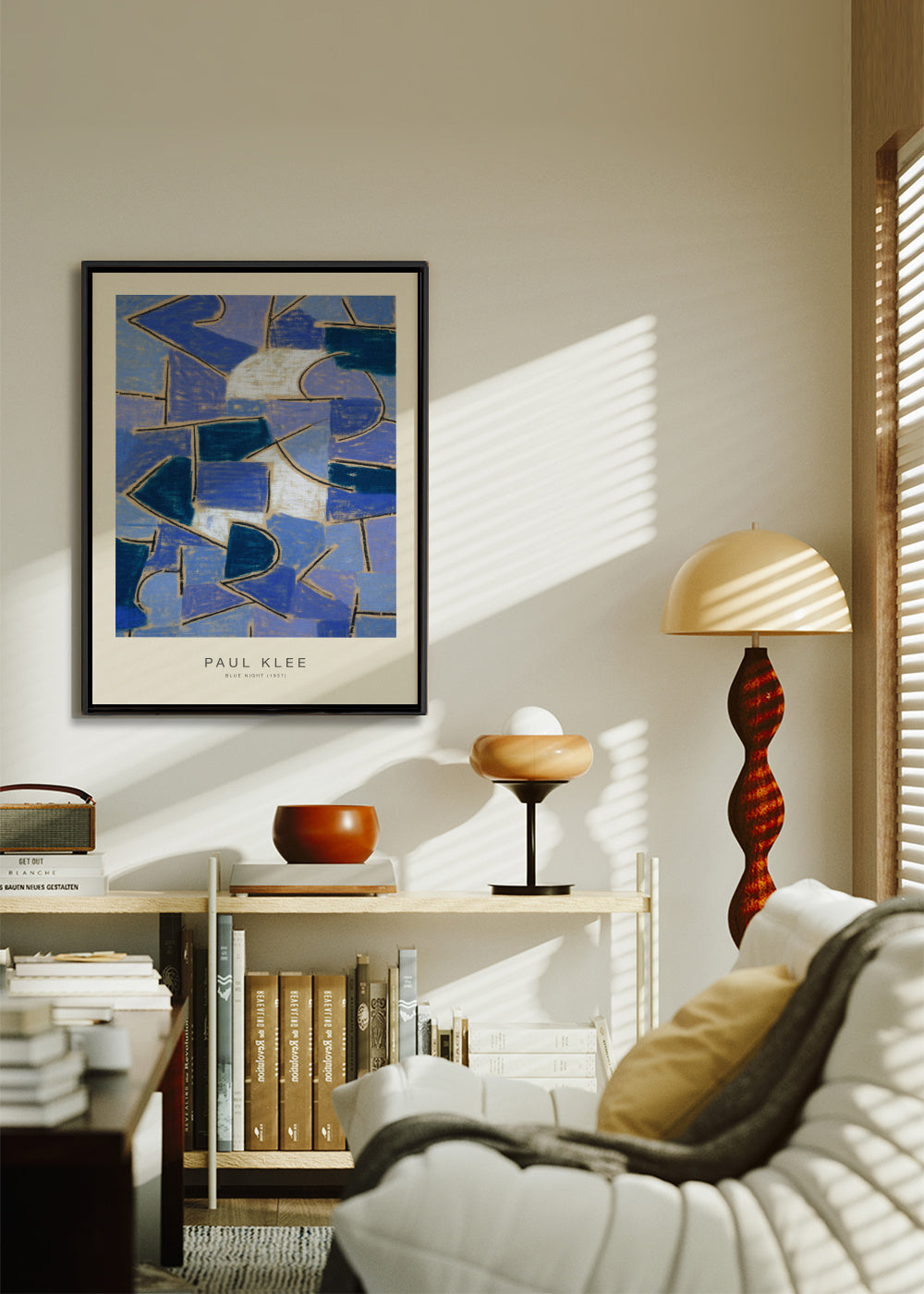 Blue Night (Special Edition) - Paul Klee - Framed canvas in an interior