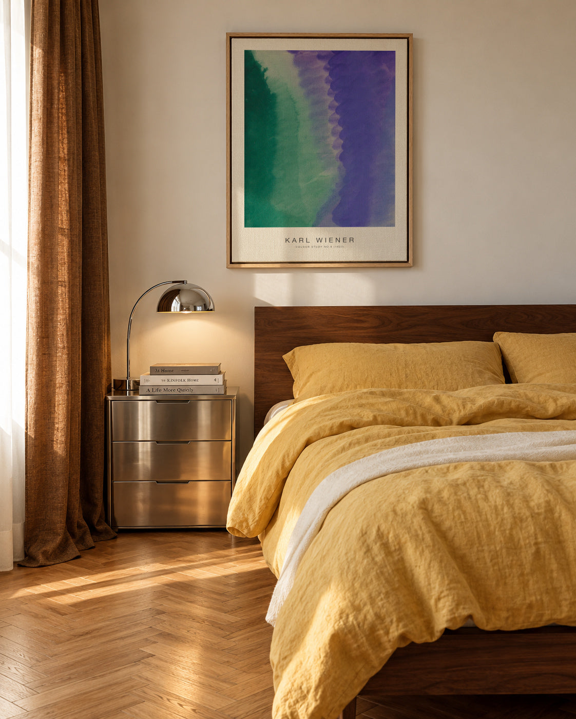 Colour Study No.9 - Karl Wiener - Framed canvas in an interior