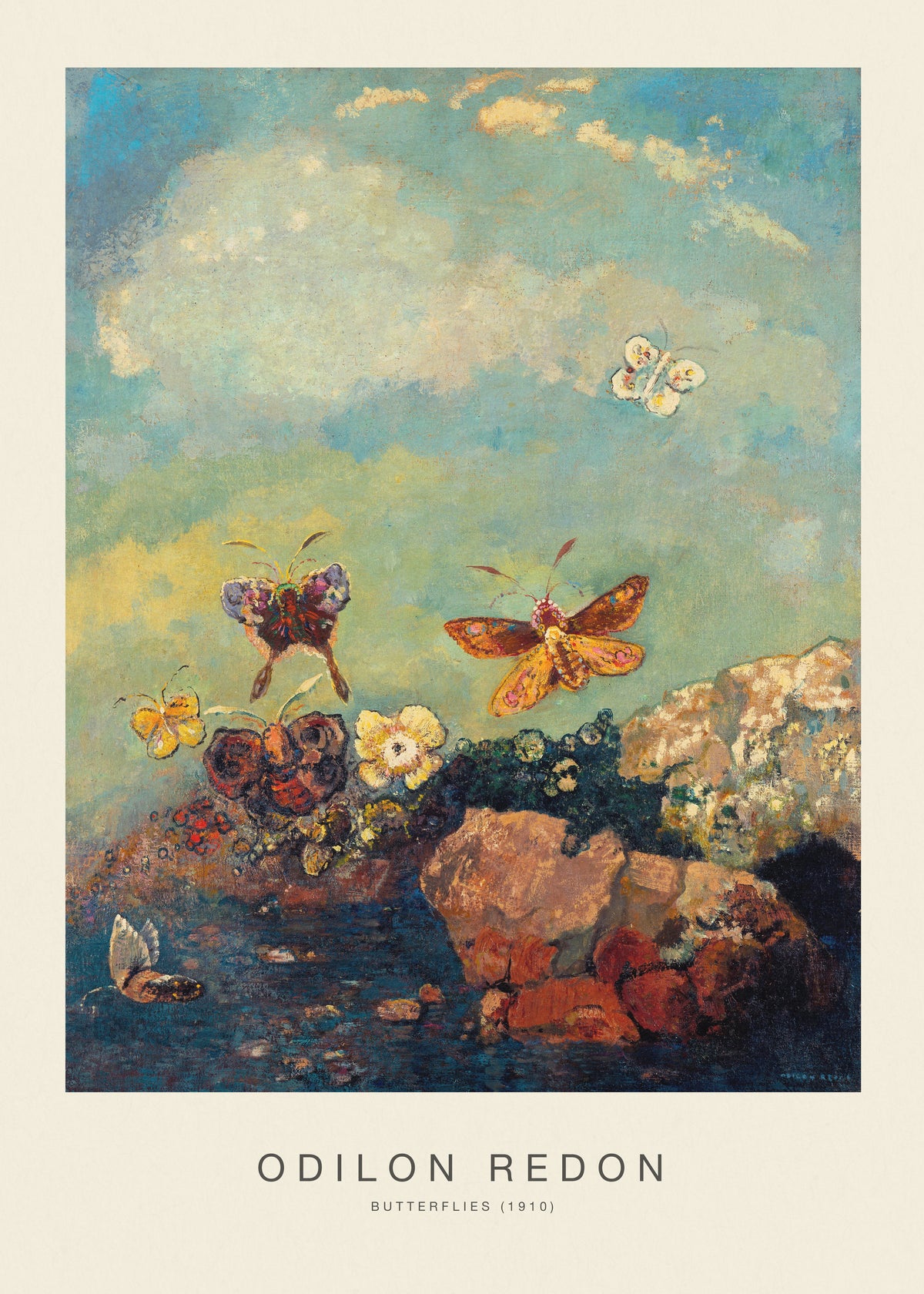 Butterflies (Special Edition) - Odilon Redon - Unframed art print