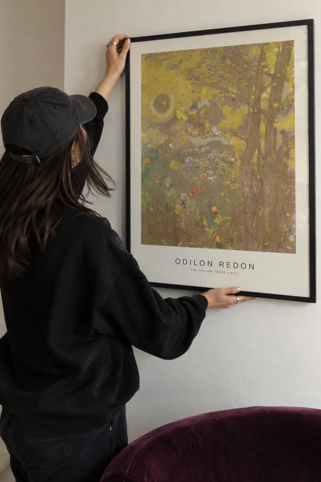 The Yellow Trees (Special Edition) - Odilon Redon - Framed poster detail