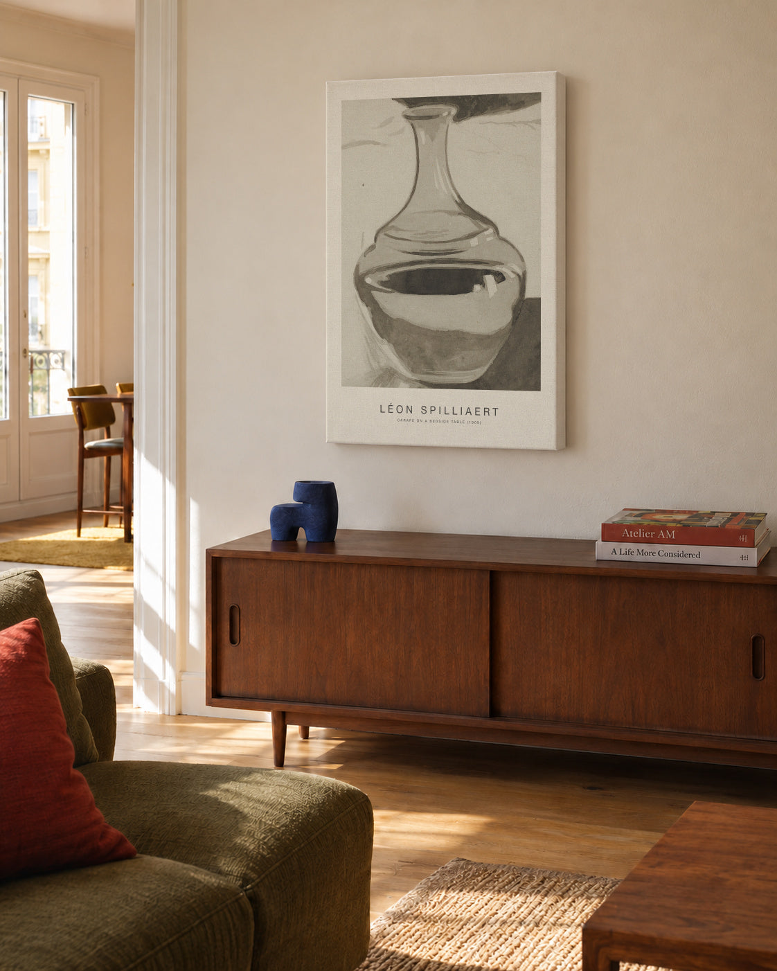 Carafe on a Bedside Table (Special Edition) - Léon Spilliaert - Unframed canvas in an interior