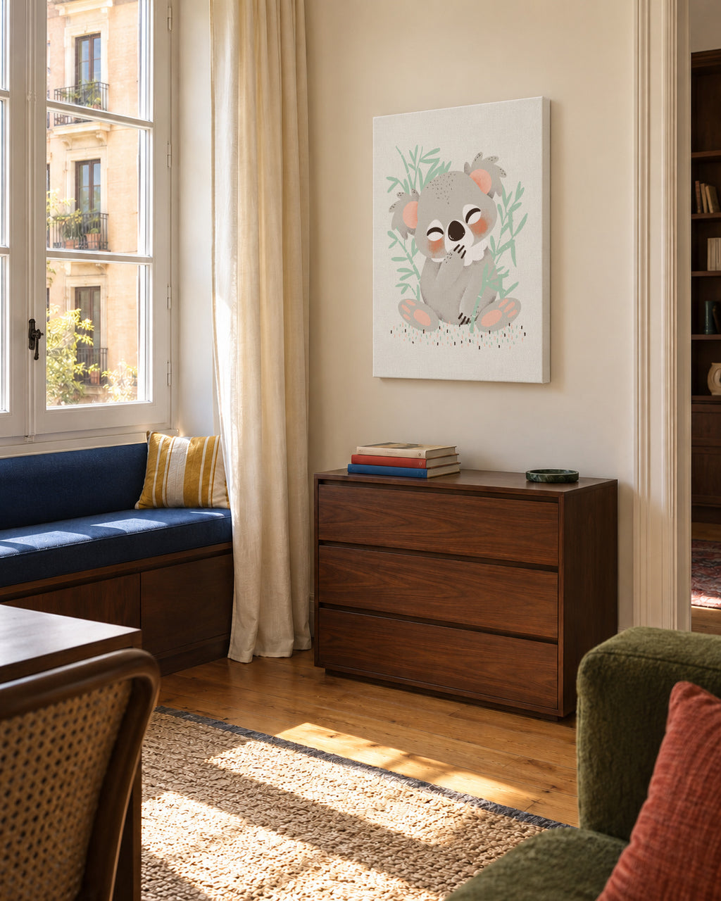 Animignons the Koala - Unframed canvas in an interior