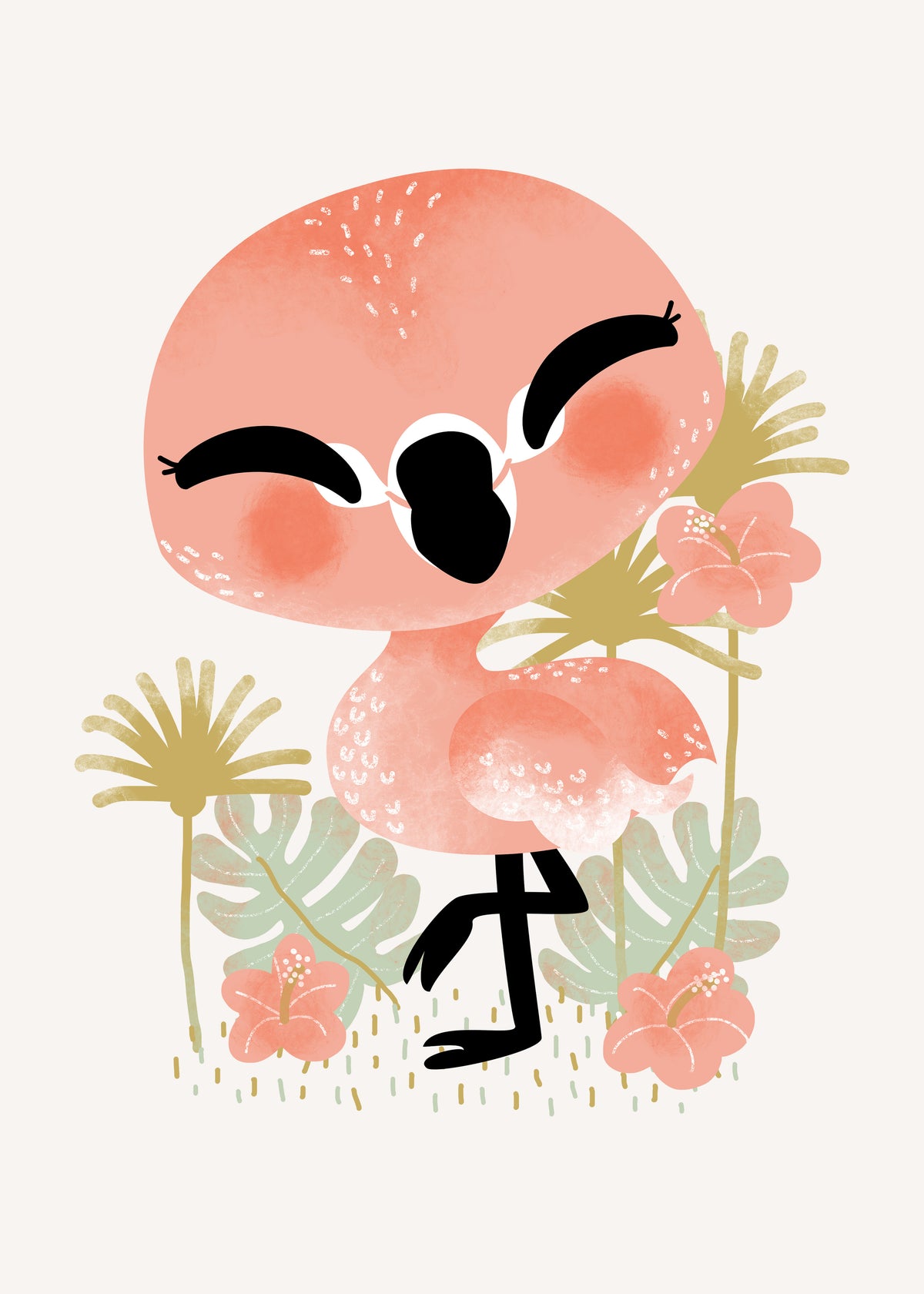 Animignons the Flamingo - Unframed art print