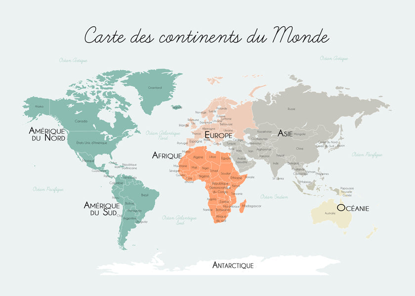 Carte du Monde (french)