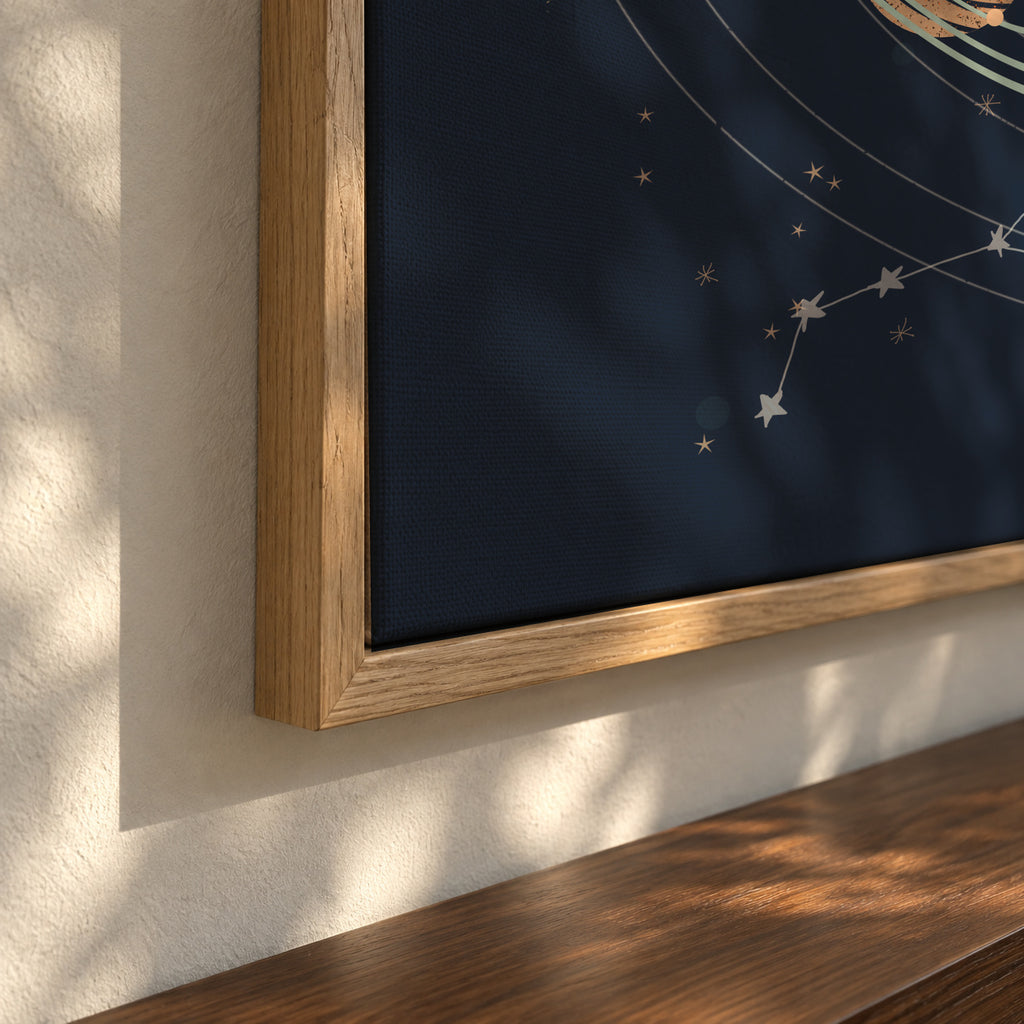 Space - Le Système Solaire (french) - Framed canvas detail
