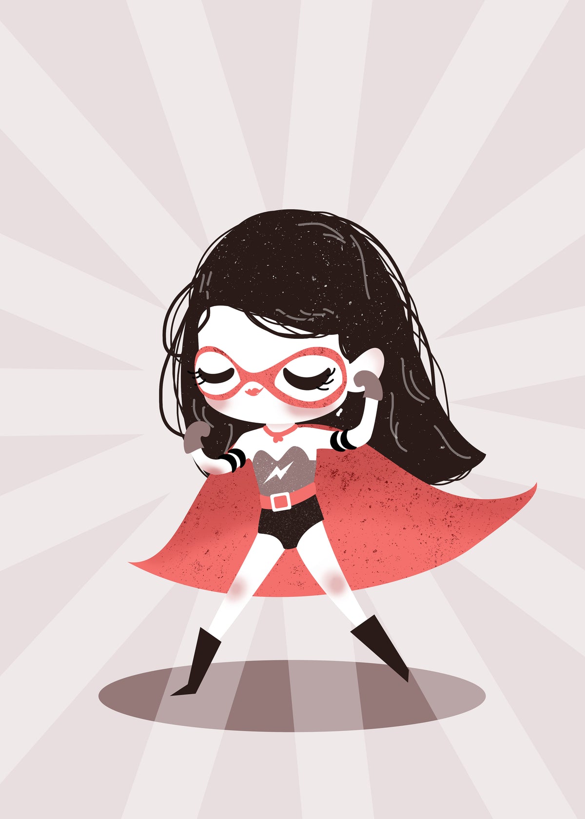 Super Hero Girl - Unframed art print