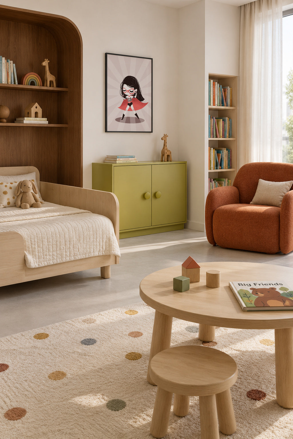 Super Hero Girl - Framed poster in an interior