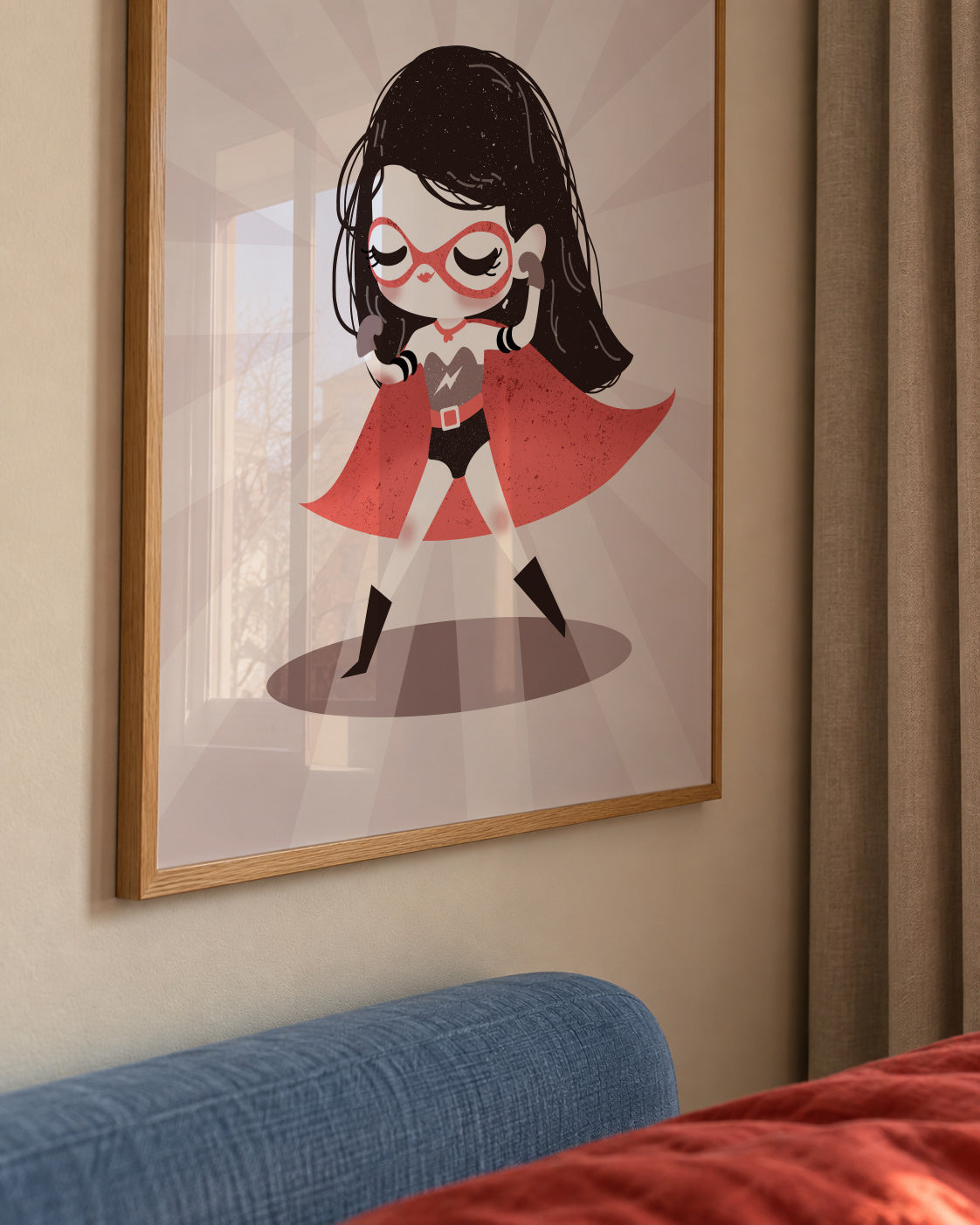 Super Hero Girl - Framed poster detail