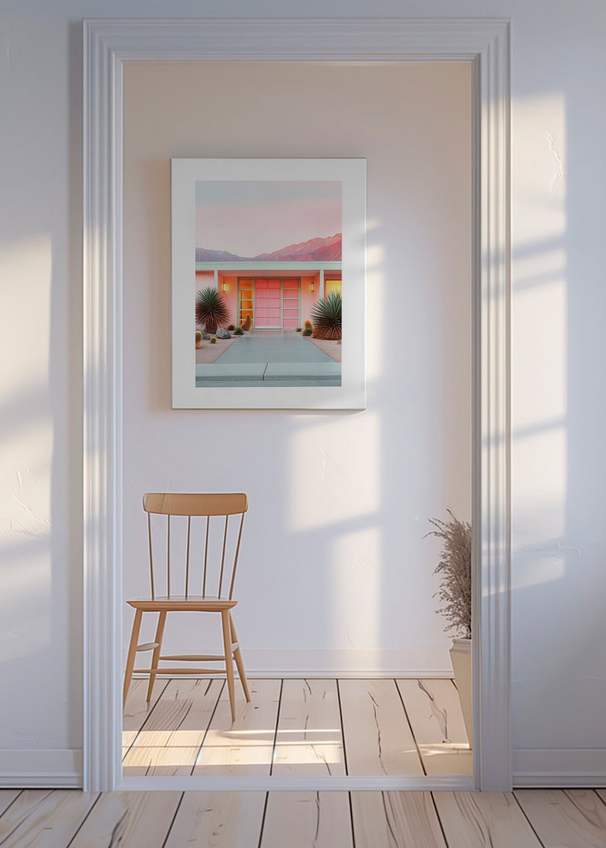 Botanical print Palm Springs pink – Canvas