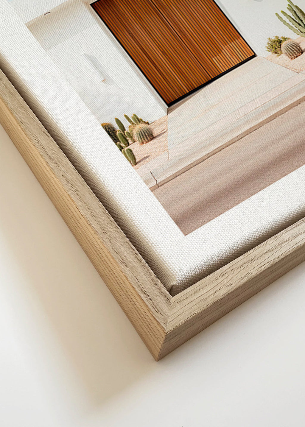 Architectural photograph with slatted door – Canvas detail