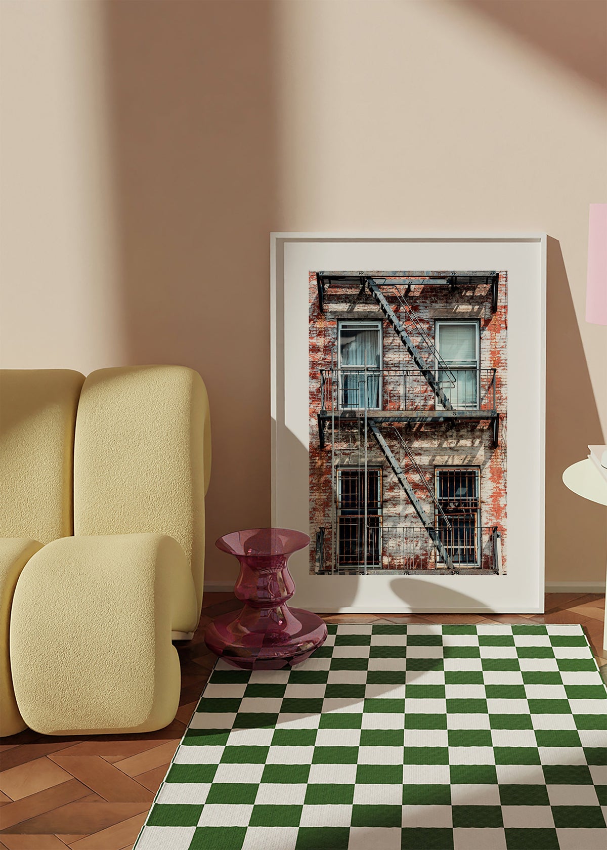 Urban photograph of a fire escape facade – Product2