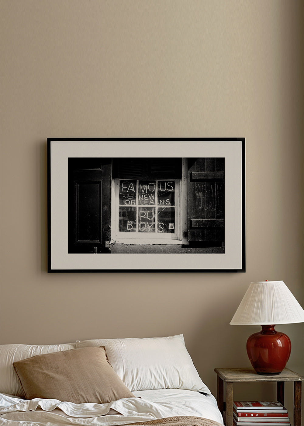 Cuadro de cocina con letrero New Orleans en blanco y negro – Product3