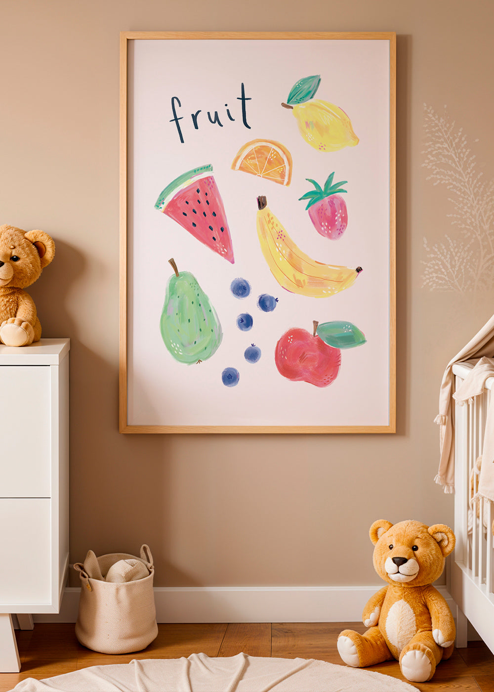 Illustrated Fruit Food Kitchen Art Print