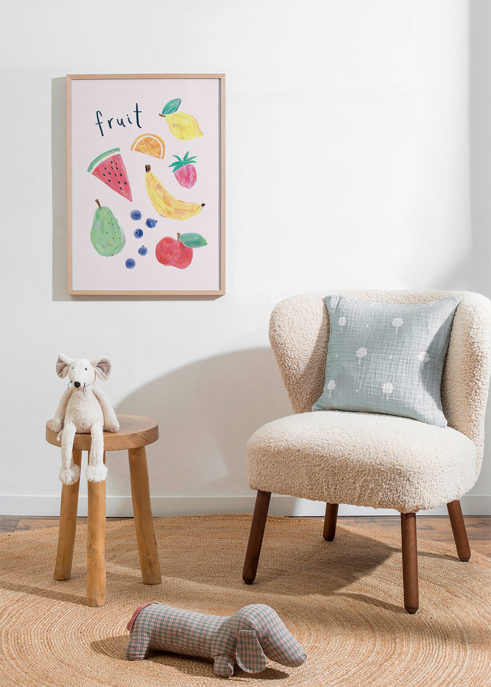 Illustrated Fruit Food Kitchen Art Print