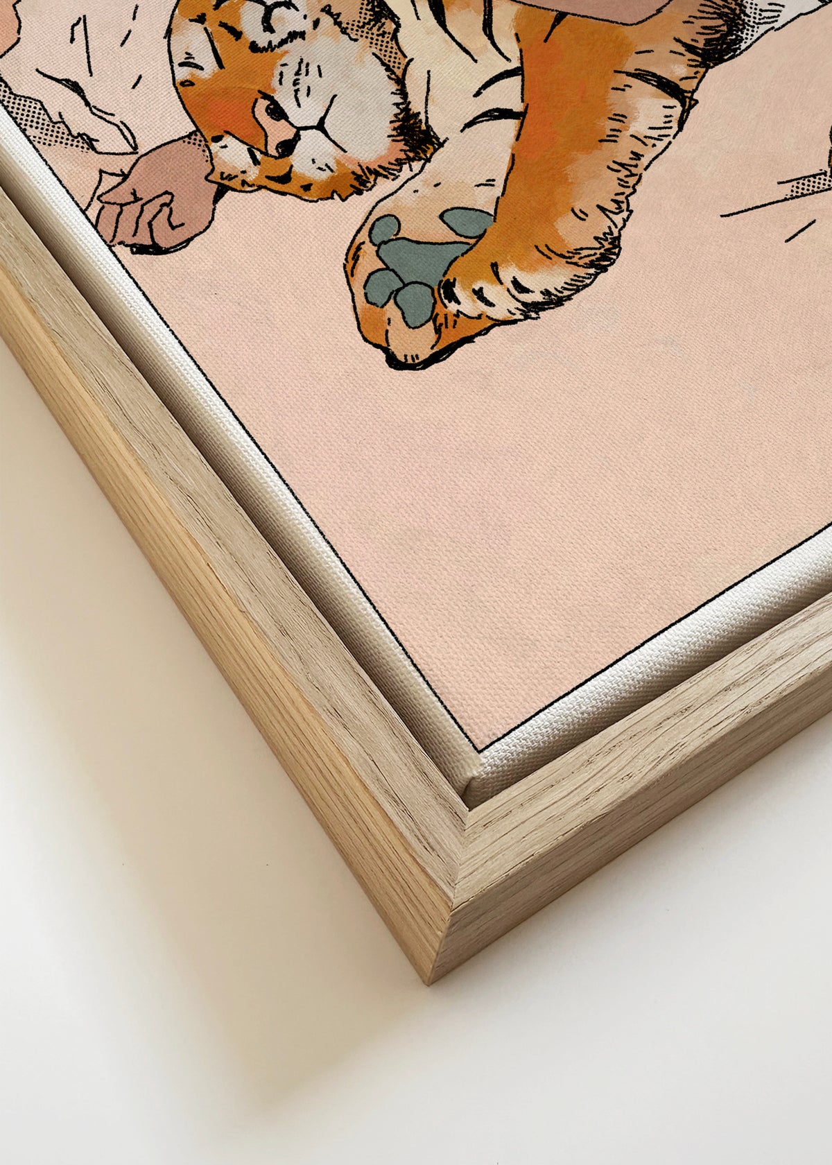 Let's stay home I - Framed canvas detail