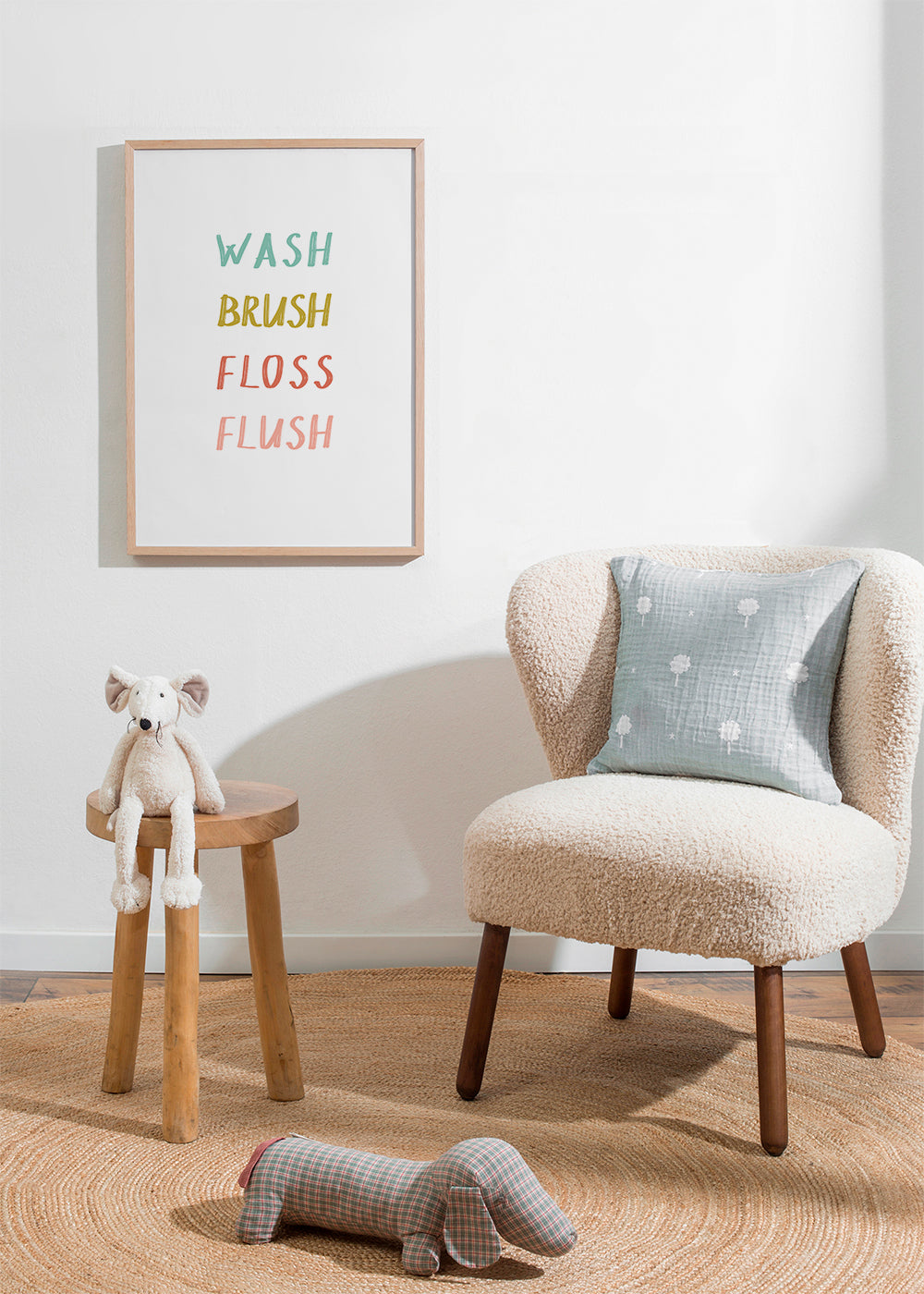 Wash Brush Floss Flush Quote