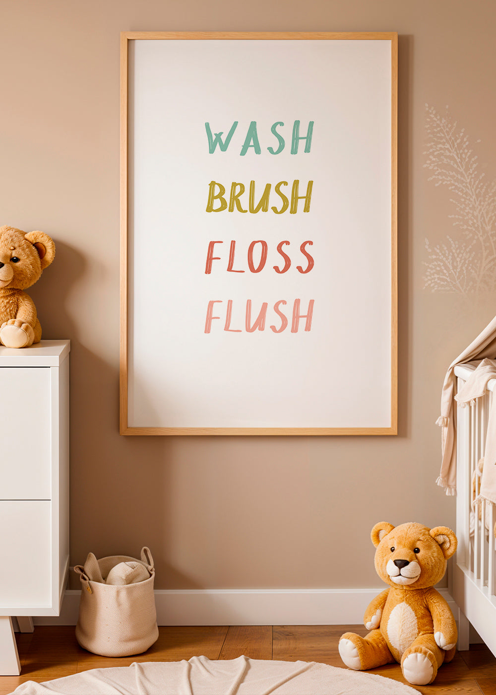 Wash Brush Floss Flush Quote