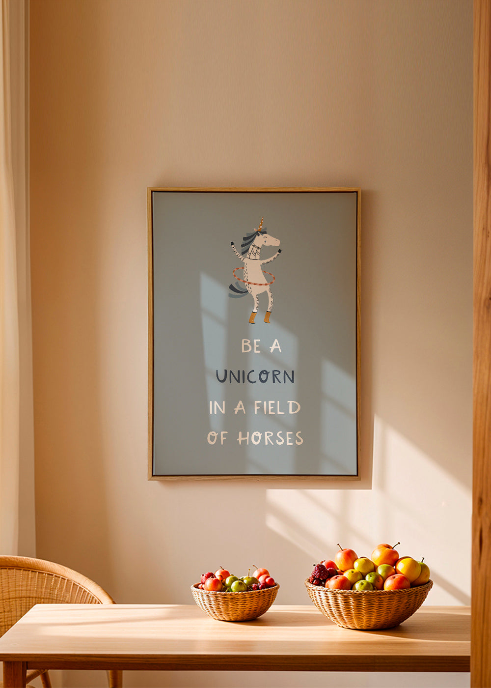 Be a Unicorn in a field of horses Quote blue