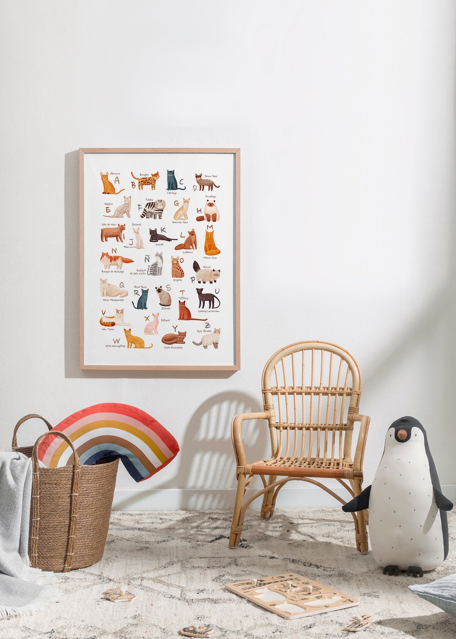 Children's print: Illustrated cat alphabet